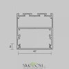 Рассеиватель для профиля 50x50 (Чёрный, 2 м), ALM-5050T-B-DF-2M 642048 Maytoni