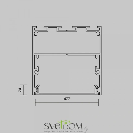 Рассеиватель для профиля 50x50 (Чёрный, 2 м), ALM-5050T-B-DF-2M 642048 Maytoni