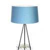 Citilux Рейнер CL806023 Торшер чёрный со столиком и синим абажуром CITILUX