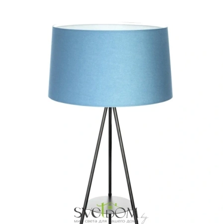 Citilux Рейнер CL806023 Торшер чёрный со столиком и синим абажуром CITILUX