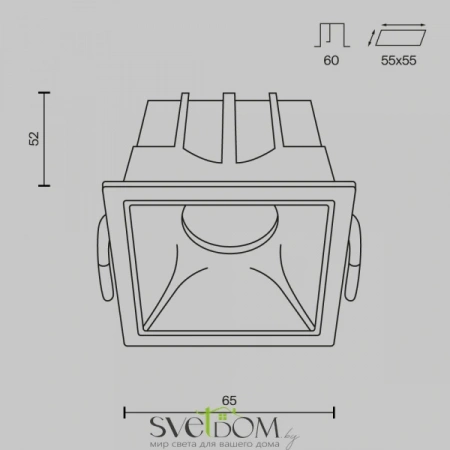 Встраиваемые светильники Maytoni DL043-01-10W3K-SQ-W от Магазина Svetdom.by