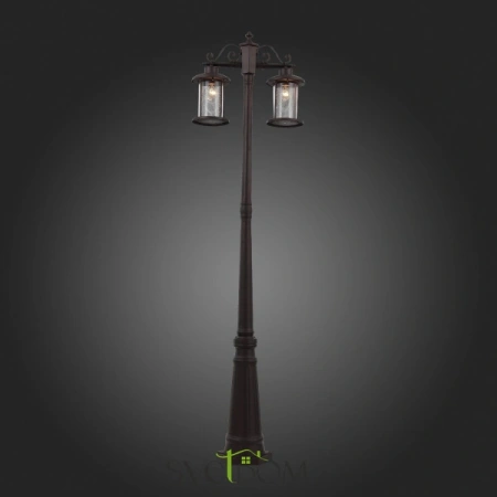 SL080.425.02 Светильник уличный наземный ST-Luce Темный кофе/Прозрачный, Темный кофе E27 2*100W LASTERO ST LUCE