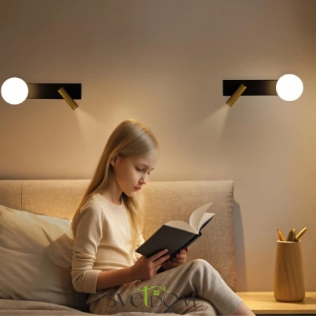 Citilux Декарт CL704451 LED Светильник с выключателем Чёрный+Бронза CITILUX