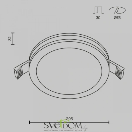 Встраиваемые светильники Maytoni DL303-L12B4K от Магазина Svetdom.by