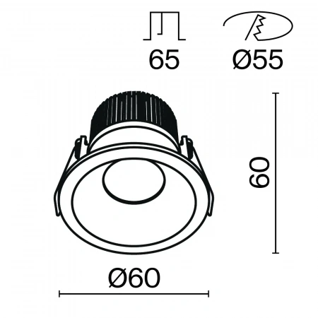 Встраиваемые светильники Maytoni DL034-01-06W3K-D-B от Магазина Svetdom.by