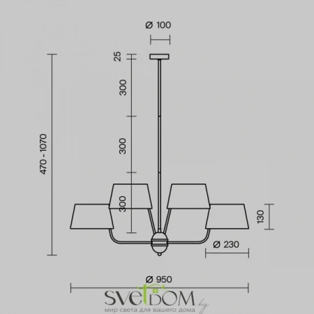 Подвесные светильники Maytoni MOD360PL-08B от Магазина Svetdom.by