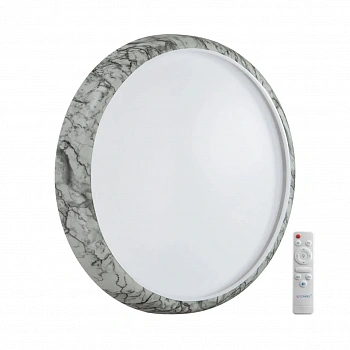 7638/EL COLOR SN 84 Светильник пластик/бел. мрамор LED 70Вт 3000-6000K D510 IP43 пульт ДУ MRAMO WHITE