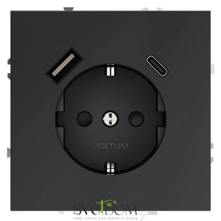Розетка с USB, A+C Voltum S70 VLS040507  Voltum VLS040507