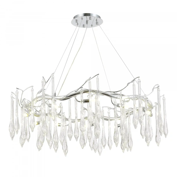SL1660.103.12 Светильник подвесной ST-Luce Хром/Хром, Прозрачный G9 12*5W 4000K TEARDROPS