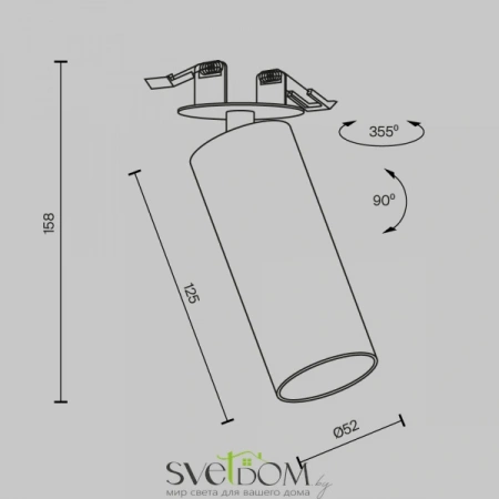 Потолочные светильники Maytoni C053CL-L12W4K-W-B от Магазина Svetdom.by