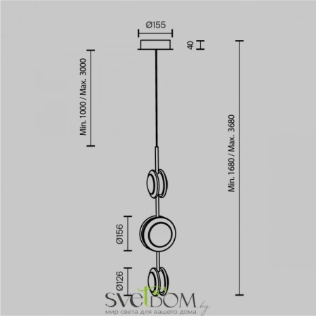 Подвесные светильники Maytoni MOD361PL-L22BS3K от Магазина Svetdom.by