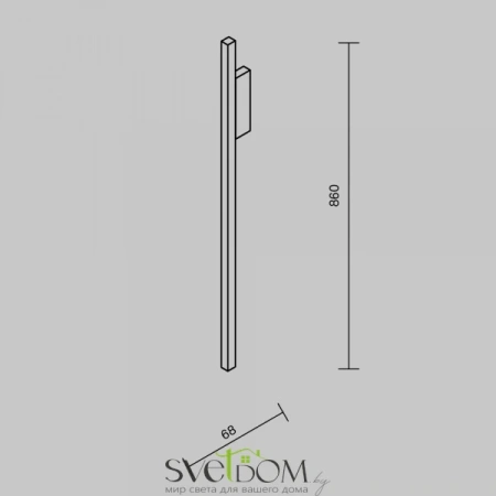 Настенный светильник (бра) Maytoni MOD245WL-L24BK Maytoni