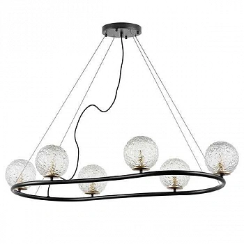 Lightstar 815267 Люстра BARI 6х10W(led) G9 ЧЕРНЫЙ МАТОВЫЙ/ЗОЛОТО