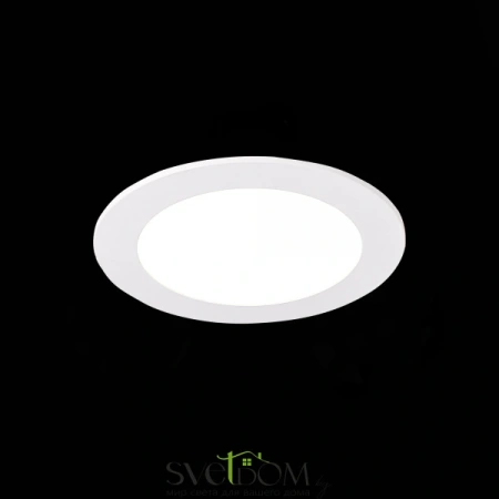 ST209.538.09 Св-к встр. Белый LED 1*9W 3000K 585Lm Ra80 110° IP20 D145xH8 90-265V Встраиваемые светильники ST LUCE