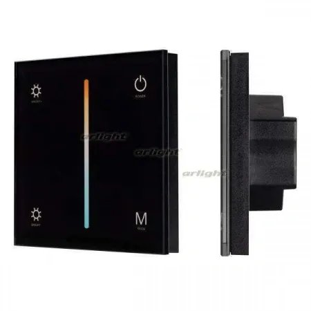 ARLIGHT Панель SMART-P21-MIX-G-IN Black (12-24V, 4x3A, Sens, 2.4G) (Arlight, IP20 Пластик, 5 лет)