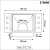 370998 WIR NT25 000 черный Светильник встраиваемый для ГКЛ потолка IP20 GU10 50W 220V NIMBUS NOVOTECH