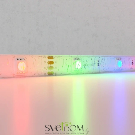 Светодиодная лента 12В 5050 7,2Вт/м  RGB 5м IP65 10127