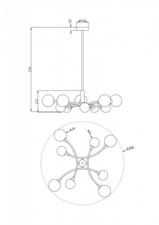 ЛюстрыFR5116PL-08BS Freya | Svetdom.by