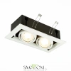 ST250.558.02 Св-к встр. Черный, Белый GU10 2*50W  IP20 L245xW126xH70 220V Без ламп Встраиваемые светильники ST LUCE
