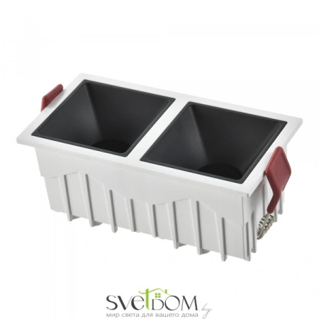 ST757.438.20 Св-к встр. Белый LED 2*10W 60° IP20 L65xW126xH52 85-265V В комплекте Встраиваемые светильники ST LUCE