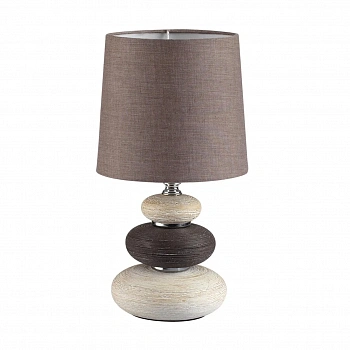 8126/1T COMFI LN25 000 коричневый/бежевый/белый, керамика/текстиль Настольная лампа Е14 1*40W 220V LATZA