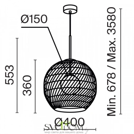 Подвесные светильники Maytoni MOD204PL-01B от Магазина Svetdom.by