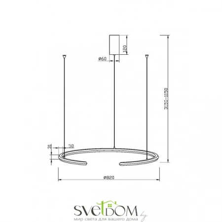 Подвесные светильники Maytoni MOD276PL-L20W3K1 от Магазина Svetdom.by