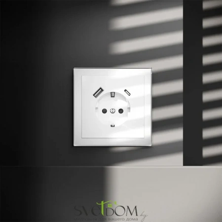 Розетка с USB, A+C Voltum S70 VLS040501  Voltum