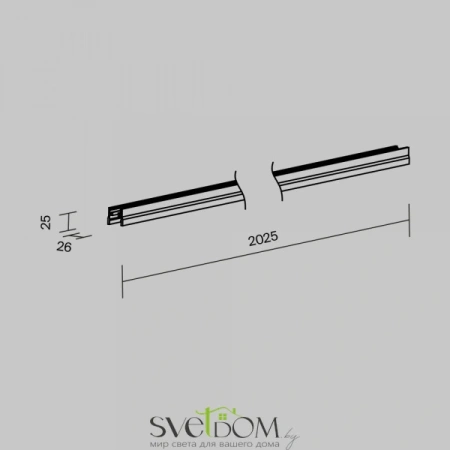 Профиль для уличной трековой системы Outdoor O-TR001-P-B2M Maytoni