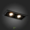 ST250.448.02 Св-к встр. Черный GU10 2*50W  L245xW126xH70 220V Без ламп Встраиваемые светильники ST LUCE