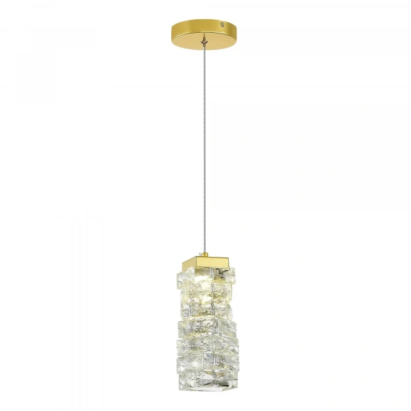 SL6010.203.08 Подвес ST-Luce Золотистый/Прозрачный LED 1*8W ESPIRA