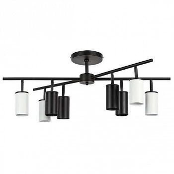 Lightstar LR728364374 Люстра RULLO 8х50W GU10 ЧЕРНЫЙ/БЕЛЫЙ (571728+214437-4+214436-4)
