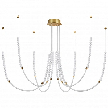 6639/70L HIGHTECH ODL24 161 металл/античная бронза/разноветн. бусы из акрила/акрил Люстра IP20 LED 70W 3000K 220V MONELLA