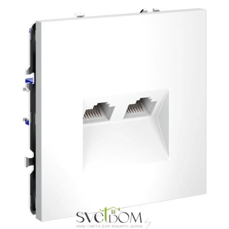 Розетка компьютерная двойная Voltum S70 VLS060202  Voltum VLS060202