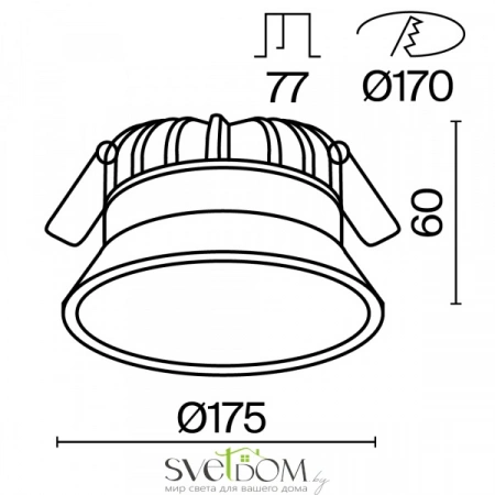 Встраиваемые светильники Maytoni DL055-24W3-4-6K-W от Магазина Svetdom.by