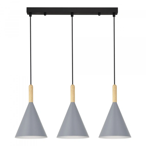 SLE1255-413-03 Светильник подвесной Черный/Серый E27 3*40W ARKET