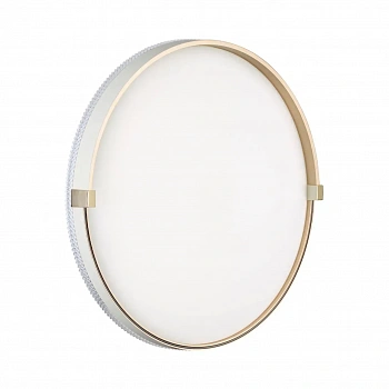 7646/DL PALE SN 138 Светильник пластик/белый/золотой LED 48Вт 4000К D390 IP43 OLIDI WHITE