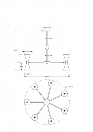Подвесные светильники Maytoni MOD108PL-14GB от Магазина Svetdom.by
