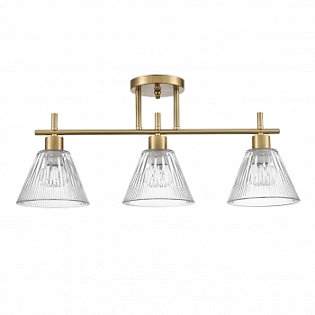 8188/3C COMFI LN25 190 латунь/прозрачный, металл/стекло Потолочный светильник E14 3*40W 220V VIVIAN