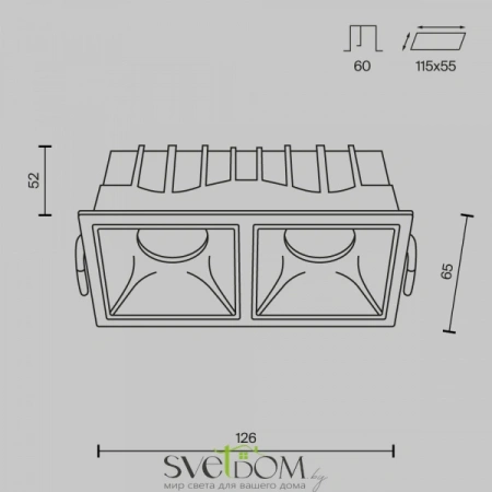 Встраиваемые светильники Maytoni DL043-02-10W4K-SQ-W от Магазина Svetdom.by