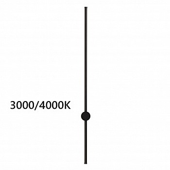 4335/18WLP HIGHTECH ODL22 299 черный Настенный светильник IP20 LED 18W 849Лм 3000K/4000K (перекл. ч/з тумблер на драйвере) FILLINI