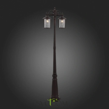 SL080.425.02 Светильник уличный наземный ST-Luce Темный кофе/Прозрачный, Темный кофе E27 2*100W LASTERO ST LUCE