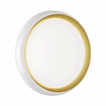 7650/DL PALE SN 86 Светильник пластик/белый/золотой LED 48Вт 4000К D380 IP43 TOFIQ WHITE