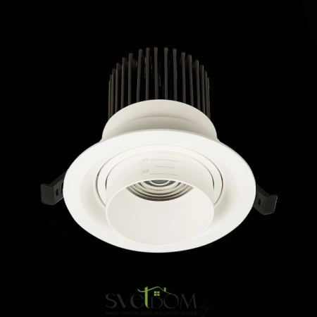 ST701.538.12 Св-к встр. Zoom Белый LED 1*12W 3000K 960Lm Ra90 15°-60° IP20 D115xH95 170-240V Встраиваемые светильники ST LUCE