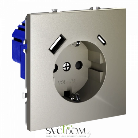 Розетка с USB, A+C Voltum S70 VLS040504  Voltum