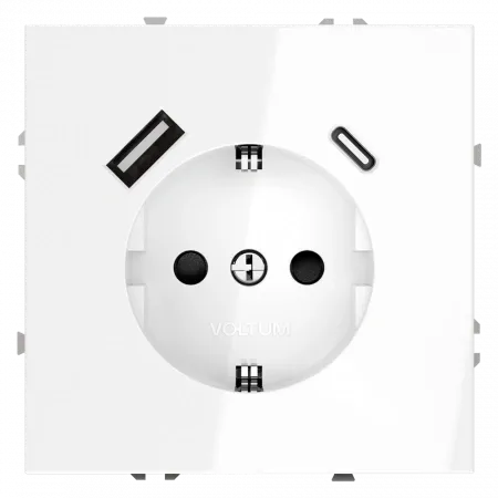 Розетка с USB, A+C Voltum S70 VLS040501  Voltum