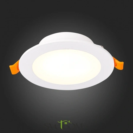 ST212.508.10 Св-к встр. Белый LED 1*10W 3000K/4000K/6000K 850Lm Ra80 110° IP20 D120xH30 220-240V Встраиваемые светильники ST LUCE