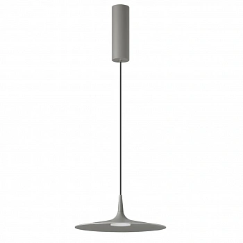 7038/12L HIGHTECH ODL25 305 серый/металл/акрил Подвесной светильник IP20 LED 12W 3000K AC90-260V SOMBRA