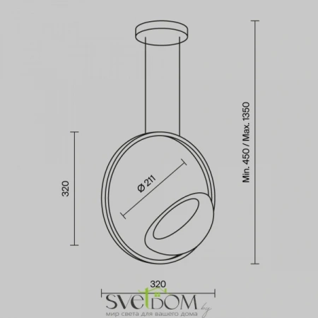 Подвесные светильники Maytoni MOD327PL-L5BS3K от Магазина Svetdom.by