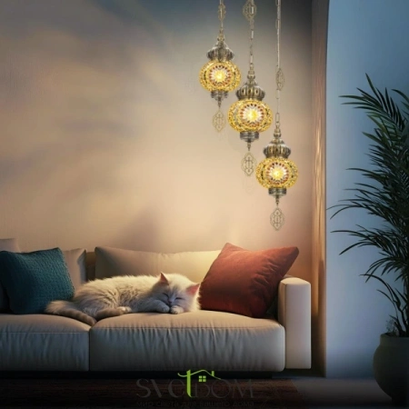 CITILUX CL419135 Каир Мозаика Янтарь Подвес CITILUX